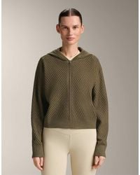 Oysho - Structured Knit Hooded Jacket - Lyst