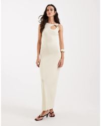 4th & Reckless - Fine Knit Hardware Cut Out Detail Sleeveless Dress - Lyst