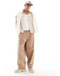 ASOS - Oversized Baggy Broek Van Canvas Met Kniestukken - Lyst