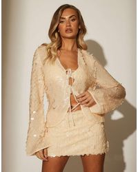 South Beach - Sequin Tie Beach Top - Lyst