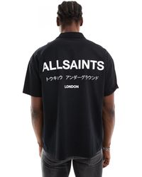 AllSaints - Underground Short Sleeve Polo Shirt - Lyst