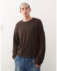 Collusion - Slouchy Oversized Fine Knitted Jumper - Lyst