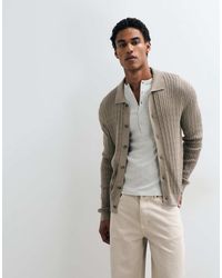 Mango - Knitted Button Through Cardigan - Lyst