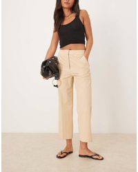 Mango - Wide Fit Trousers With Pleat - Lyst