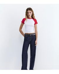 Pull&Bear - Tall Straight Wide-Leg Jeans - Lyst