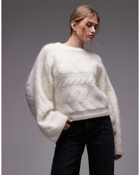 & Other Stories - Wool Blend Cable Knit Sweater - Lyst