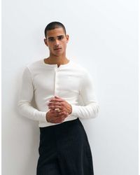 ASOS - Muscle Fit Long Sleeve Henley T-shirt With Embroidered Chest Emblem - Lyst