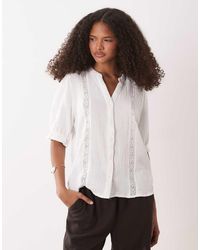 Jdy - Cheesecloth Shirt With Lace Stripe Detail - Lyst