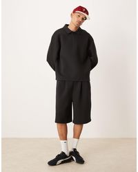 ASOS - – länger geschnittene oversize-shorts aus neoprenartigem stoff - Lyst