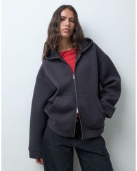Noisy May - Oversized Scuba-style Fabric Hoodie - Lyst