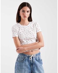 ONLY - Geribbelde Crop Top - Lyst