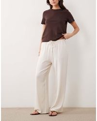 Miss Selfridge - Linen Look Pull On Pants - Lyst