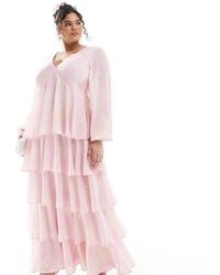 Pretty Lavish Curve - Ruffle Maxi Dress - Lyst