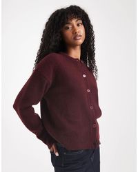 New Look - Crew Neck Button Down Cardigan - Lyst
