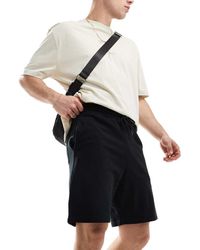 ASOS - Pantaloncini Slim Di Media Lunghezza Neri - Lyst