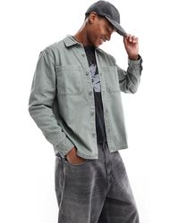 Hollister - – überfärbte jeans-hemdjacke - Lyst