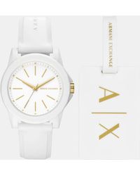 ARMANI EXCHANGE - Womens Ladybanks Watch And luggage Tag Gift Set Ax7126 - Lyst
