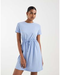 Vero Moda - Tie Waist Jersey Mini Dress - Lyst
