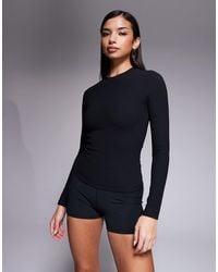 ASOS 4505 Ski & Snow - Asos 4505 Thermal Ribbed Fleece Back Base Layer Long Sleeve With Sweat Wicking - Lyst
