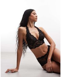 ASOS - Lola Lace Halter Neck Bralet - Lyst
