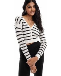 Cotton On - Cotton On Its A Match V Neck Stripe Knit Cardigan - Lyst