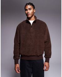 ASOS - – locker geschnittenes fleece-sweatshirt - Lyst