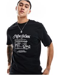 Jack & Jones - Oversize T-shirt With New York Print - Lyst