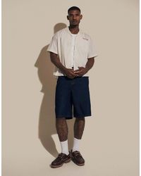 Jack & Jones - Short Sleeve Stripe Poplin Shirt With Embroidery - Lyst