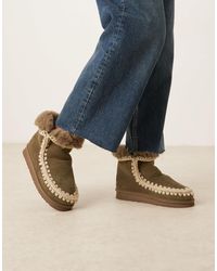 Mou - 18 Shearling Suede Boots - Lyst