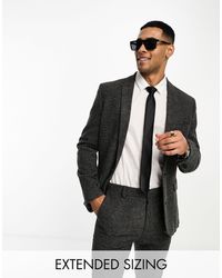 ASOS - Wedding Super Skinny Wool Mix Puppytooth Suit Jacket - Lyst
