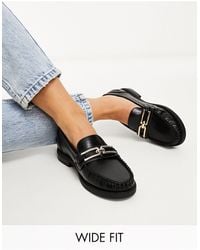 ASOS - Wide Fit Melodic Slim Loafer With Chain - Lyst