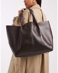 ASOS - Tote Bag With Panel Detail - Lyst