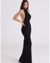 House Of Cb - Sadira Draped Jersey Open Back Maxi Dress - Lyst