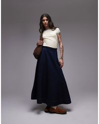 TOPSHOP - – volant-maxirock aus denim - Lyst