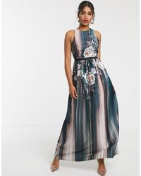 Little Mistress Little Misterss Ombre Detail Sleeveless Maxi Dress - Blue