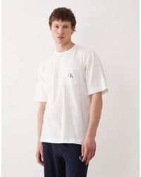 Calvin Klein - Icon Cotton Stretch Loungewear Relaxed Fit Pocket T-shirt - Lyst
