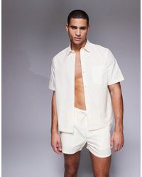 ASOS - Camisa A Rayas Amarillas De Corte Cuadrado Extragrande De Sirsaca De (Parte De Un Conjunto) - Lyst