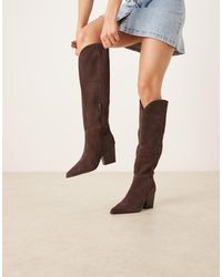 ALDO - Kaely Wide Leg Western Detail Knee High Boots - Lyst