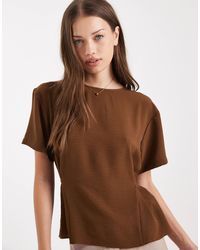 ASOS - – tailliertes, gewebtes t-shirt - Lyst