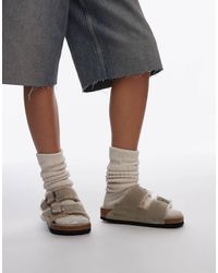 Birkenstock - Arizona - sandales unisexes en daim et imitation peau - Lyst