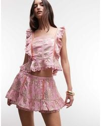 River Island - Sealife Print Mini Skirt - Lyst