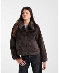 Vero Moda - Short Soft Faux-fur Coat - Lyst