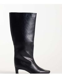 SEQWL Wide Fit - Woody Chisel Toe Knee High Kitten Heel Boots - Lyst