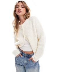 4th & Reckless - – knapp geschnittene, strukturierte strickjacke aus wollmix - Lyst