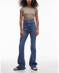 Free People - Jayde High Waist Skinny Denim Flares - Lyst