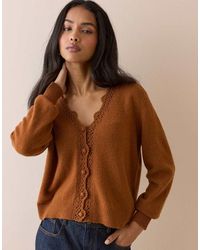Nobody's Child - Wool Blend Crochet Trim Elodie Cardigan - Lyst