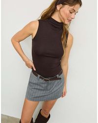 Stradivarius - Sleeveless Funnel Neck T-shirt - Lyst