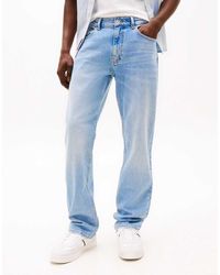 Tommy Hilfiger - Vaqueros De Corte Recto Slim Con Lavado Claro Ryan De -Azul - Lyst
