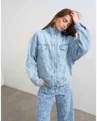 TOPSHOP - Giacca Con Collo A Imbuto E Fondo Elasticizzato - Lyst