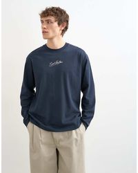 TOPMAN - Relaxed Fit Long Sleeve T-shirt With Ciao Bella Print - Lyst
